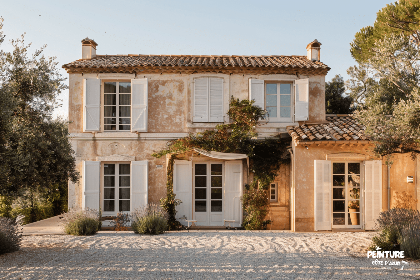 Rénovation façade villa de luxe Cap d'Antibes